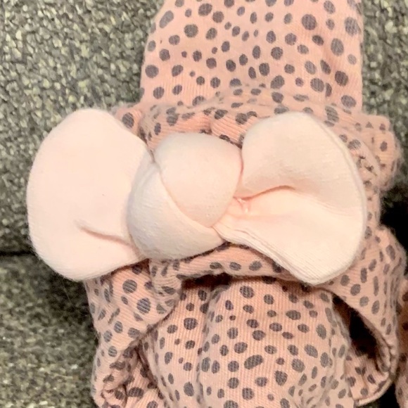 Robeez Infant Slippers Pink Cheetah Bow Size 6-12 Months - Picture 6 of 7